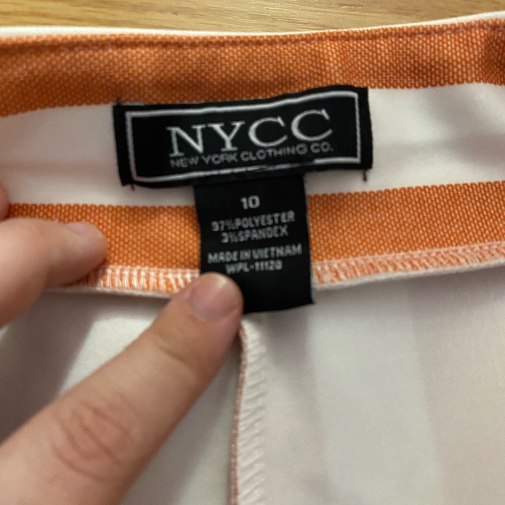 NYC Orange and White Shorts - Picture 2 of 3